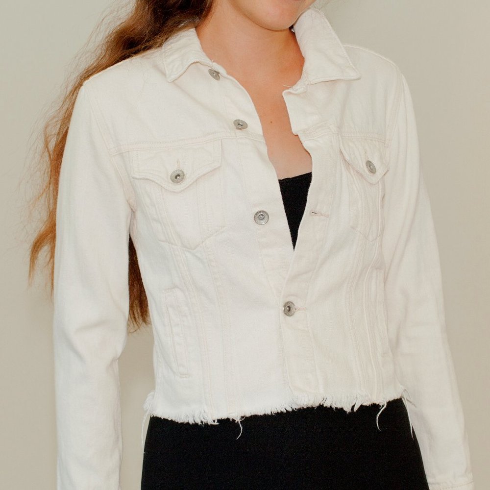 Band of Gypsies White Cream  Denim Jean jacket
